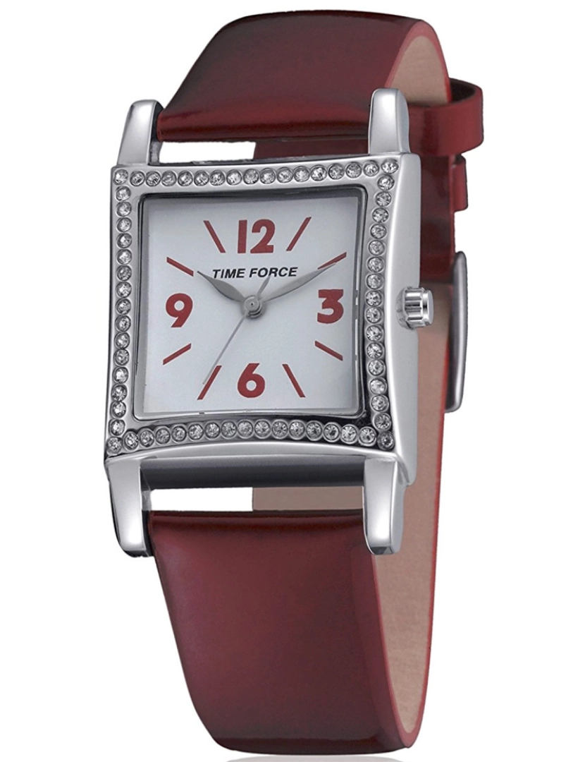 Time Force - Time Force Tf4002l04 Reloj Analógico Para Mujer Caja De Acero Inoxidable Esfera Color Rojo