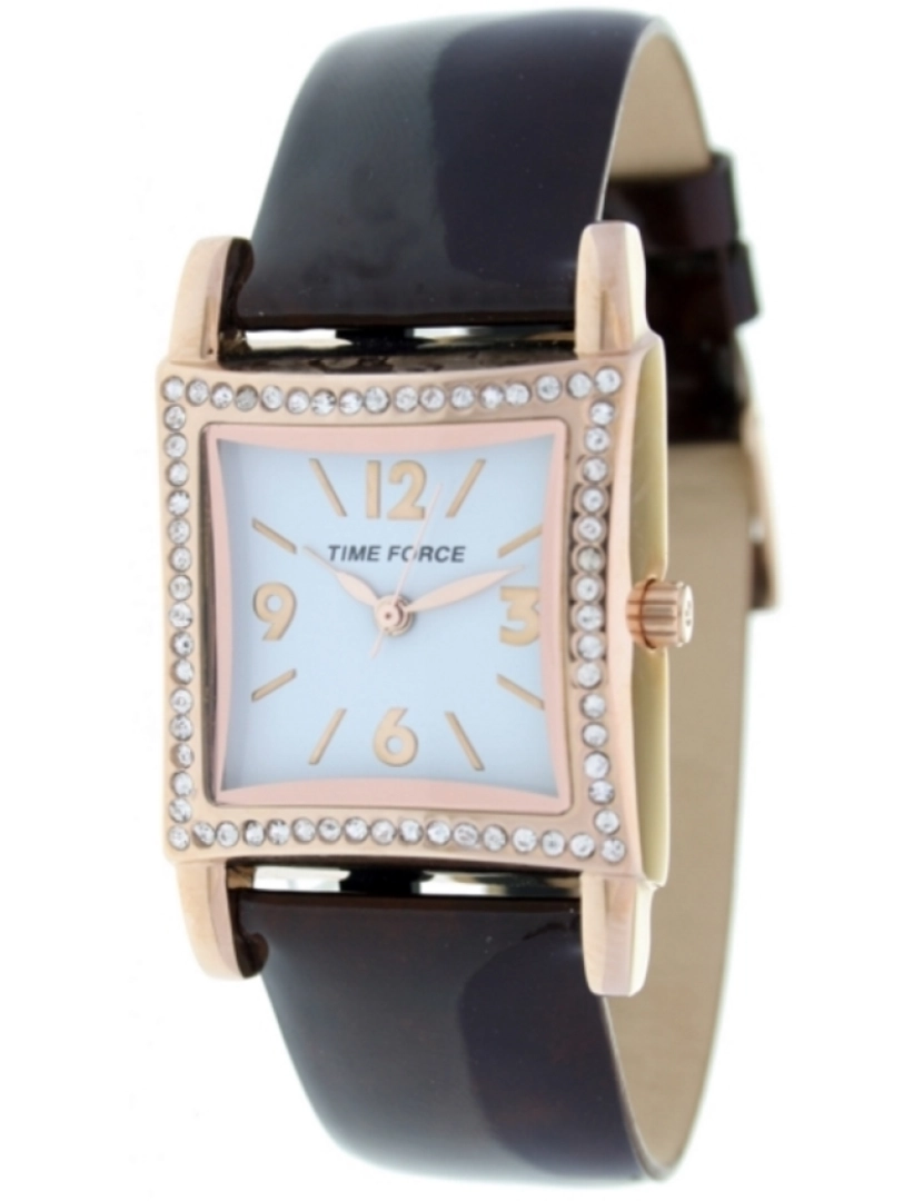 Time Force - Time Force Tf4002l15 Reloj Analógico Para Mujer Caja De Acero Inoxidable Esfera Color Blanco