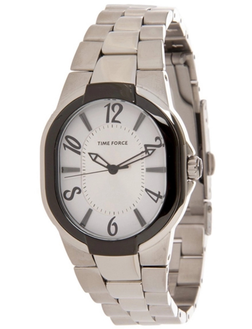 Time Force - Time Force Tf2975l02m Reloj Analógico Para Mujer Caja De Acero Inoxidable Esfera Color Blanco