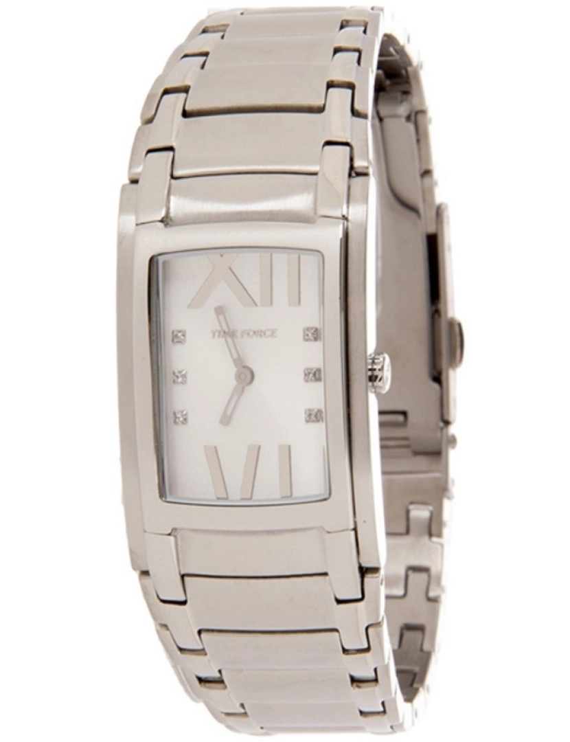 Time Force - Time Force Tf3065l02m Reloj Analógico Para Mujer Caja De Acero Inoxidable Esfera Color Blanco
