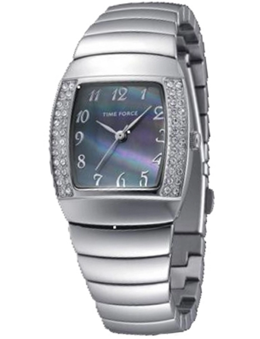 Time Force - Time Force Tf4095l01m Reloj Analógico Para Mujer Caja De Acero Inoxidable Esfera Color Negro