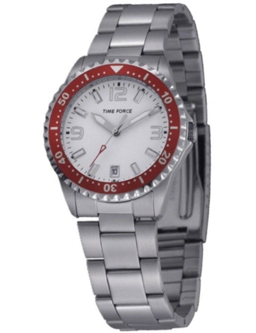 Time Force - Time Force Tf4014l04m Reloj Analógico Para Mujer Caja De Acero Inoxidable Esfera Color Blanco