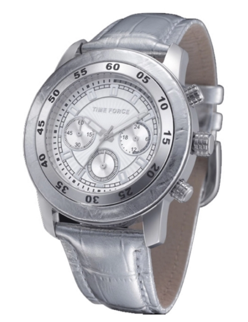 Time Force - Time Force Tf4005l15 Reloj Analógico Para Mujer Caja De Acero Inoxidable Esfera Color Blanco