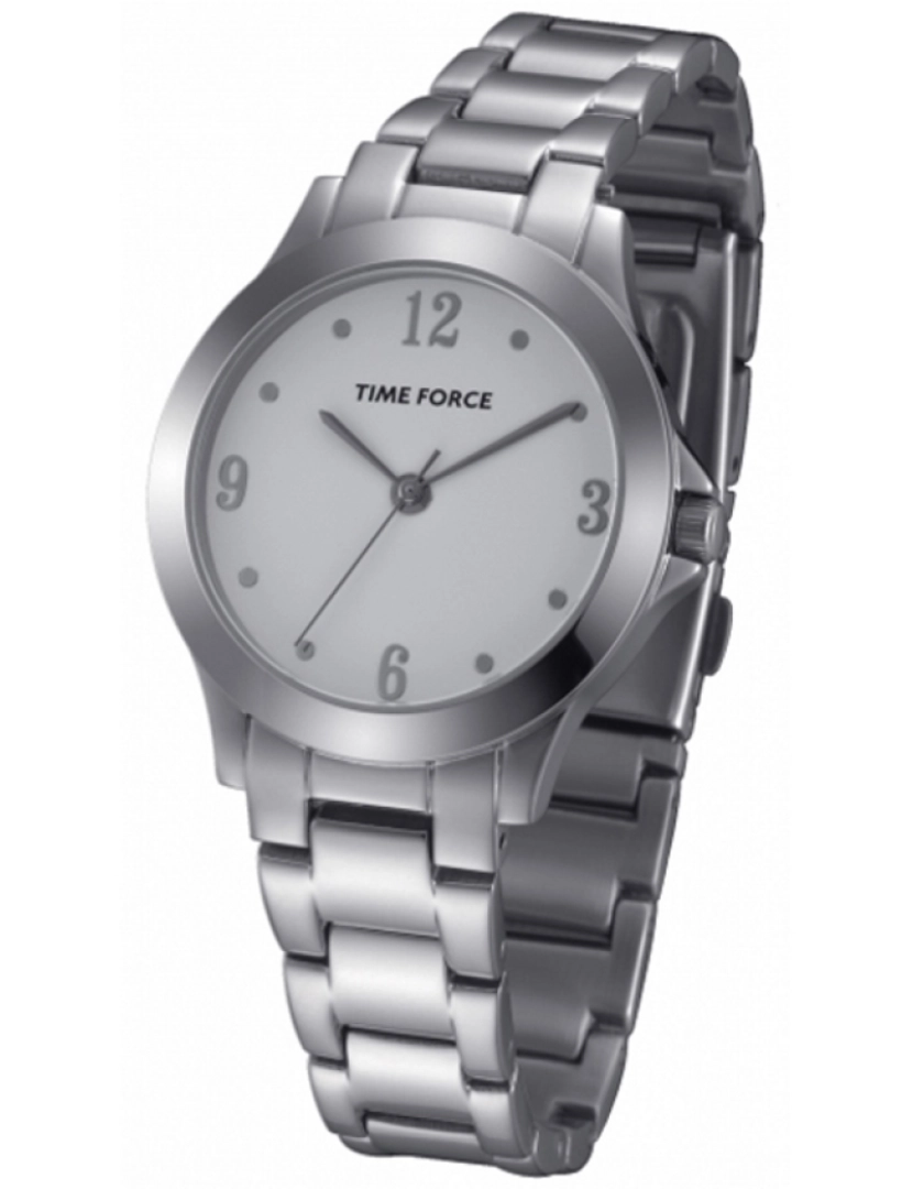 Time Force - Time Force Tf4042l02m Reloj Analógico Para Mujer Caja De Acero Inoxidable Esfera Color Blanco