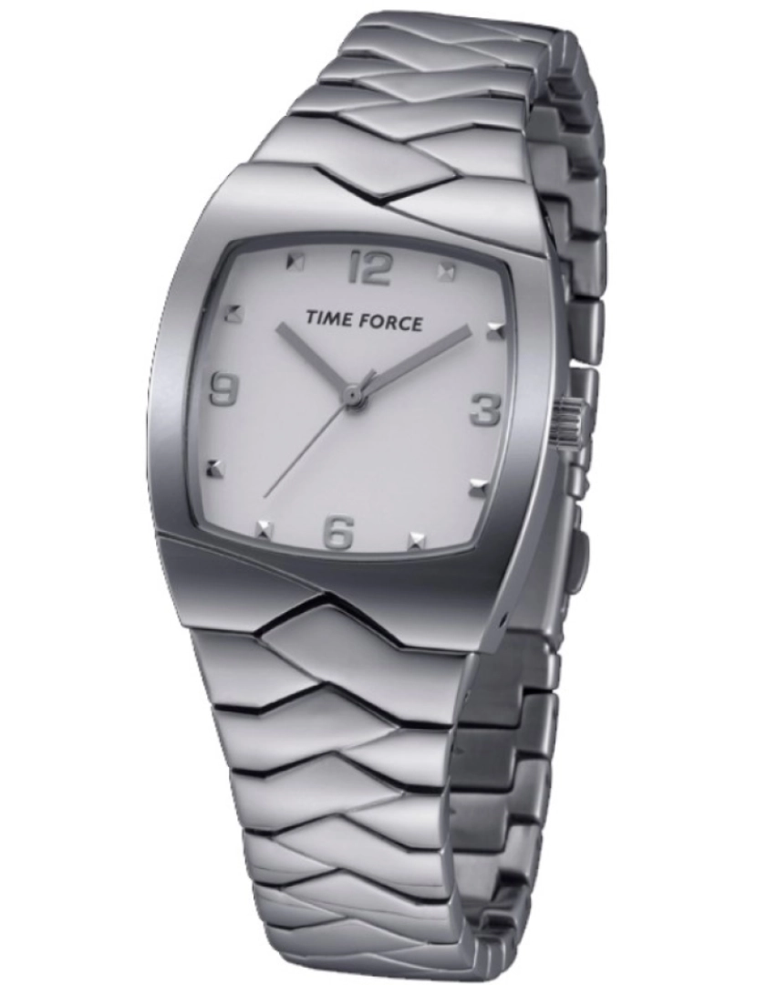 Time Force - Time Force Tf3015m04 Reloj Analógico Para Mujer Caja De Acero Inoxidable Esfera Color Blanco