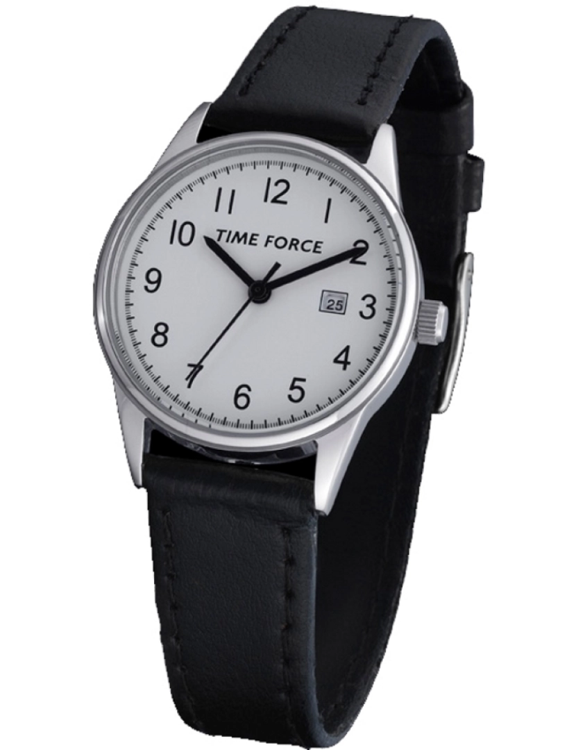 Time Force - Time Force Tf3334l02 Reloj Analógico Para Chico Caja De Acero Inoxidable Esfera Color Blanco
