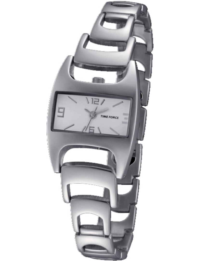 Time Force - Time Force Tf4041l02m Reloj Analógico Para Mujer Caja De Acero Inoxidable Esfera Color Blanco