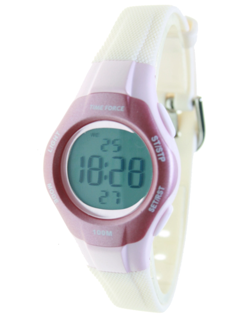 Time Force - Time Force Tf3180b11-b Reloj Digital Para Chica Caja De Resina Esfera Color Gris