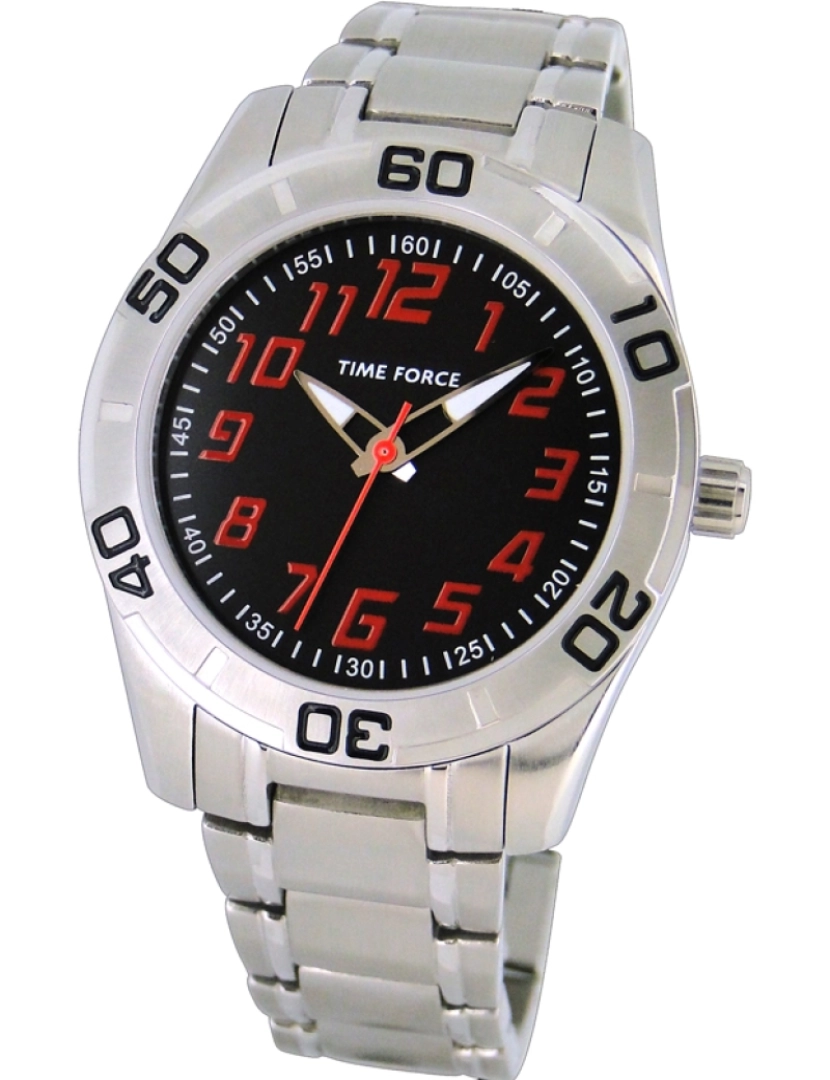 Time Force - Time Force Tf4134b04m Reloj Analógico Para Mujer Caja De Acero Inoxidable Esfera Color Negro