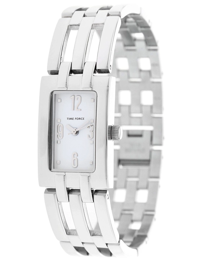 Time Force - Time Force Tf4082l02m Reloj Analógico Para Mujer Caja De Acero Inoxidable Esfera Color Blanco