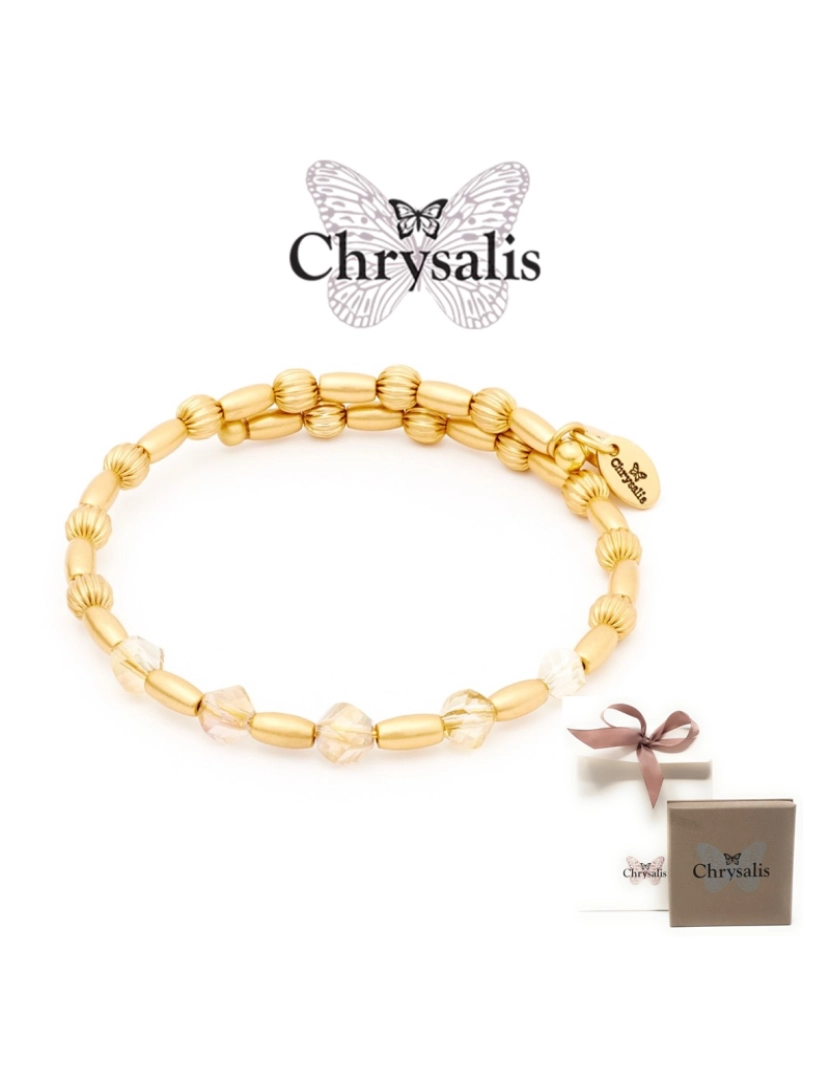 Chrysalis - Pulseira Chrysalis  Gaia Winter   Gold   Tamanho Adaptável   Com Caixa ou Saco Oferta