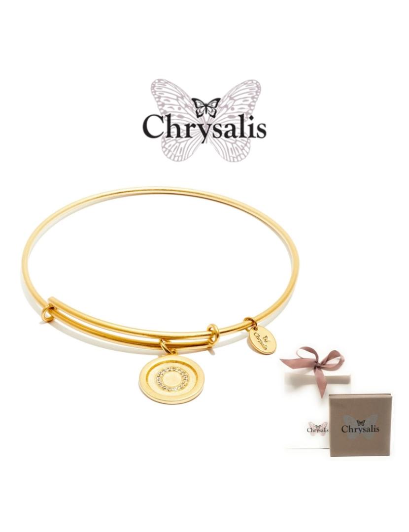 Chrysalis - Pulseira Chrysalis  Letter O   Gold   Tamanho Adaptável   Com Caixa ou Saco Oferta