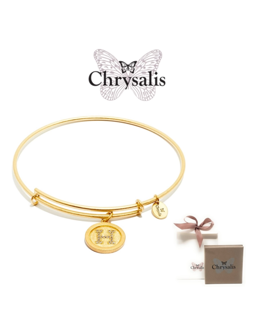 imagem de Pulseira Chrysalis  Letter H   Gold   Tamanho Adaptável   Com Caixa ou Saco Oferta1