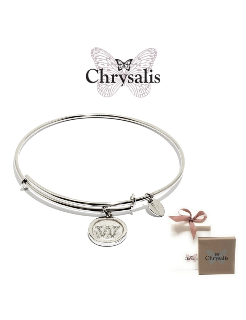 imagem de Pulseira Chrysalis  Letter W   Silver   Tamanho Adaptável   Com Caixa ou Saco Oferta1