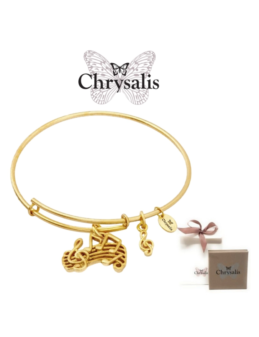 Chrysalis - Pulseira Chrysalis  Music - Gold - Tamanho Adaptável - Com Caixa ou Saco Oferta