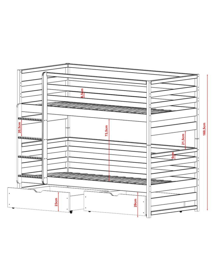 imagem de Beliche Loft 90x190 Branco3