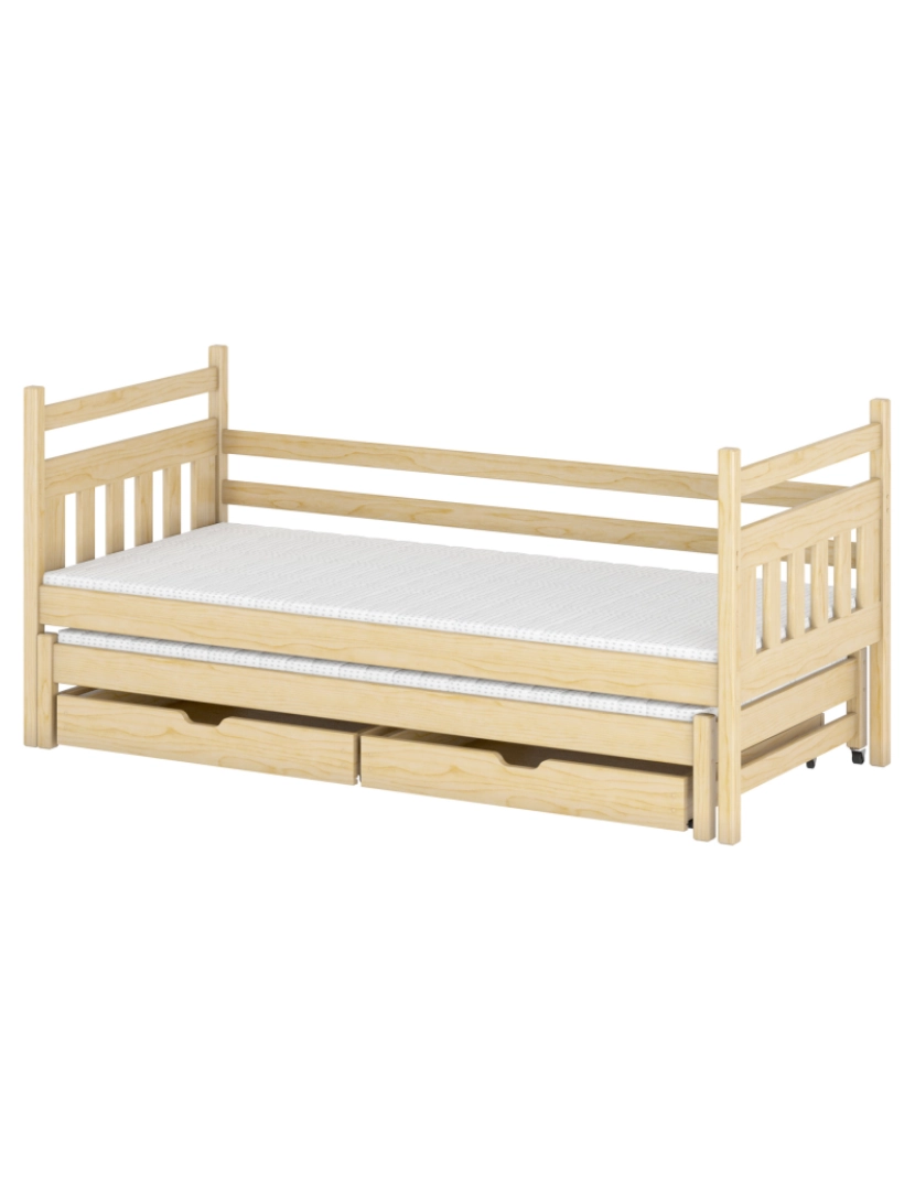 Furnlux - Cama infantil Daniel 80x160 Pinho