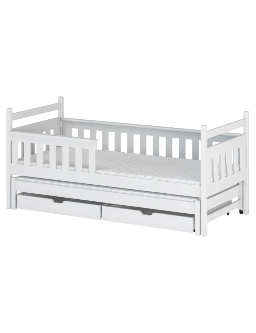 Furnlux - Cama infantil Dominik 90x190 Branco