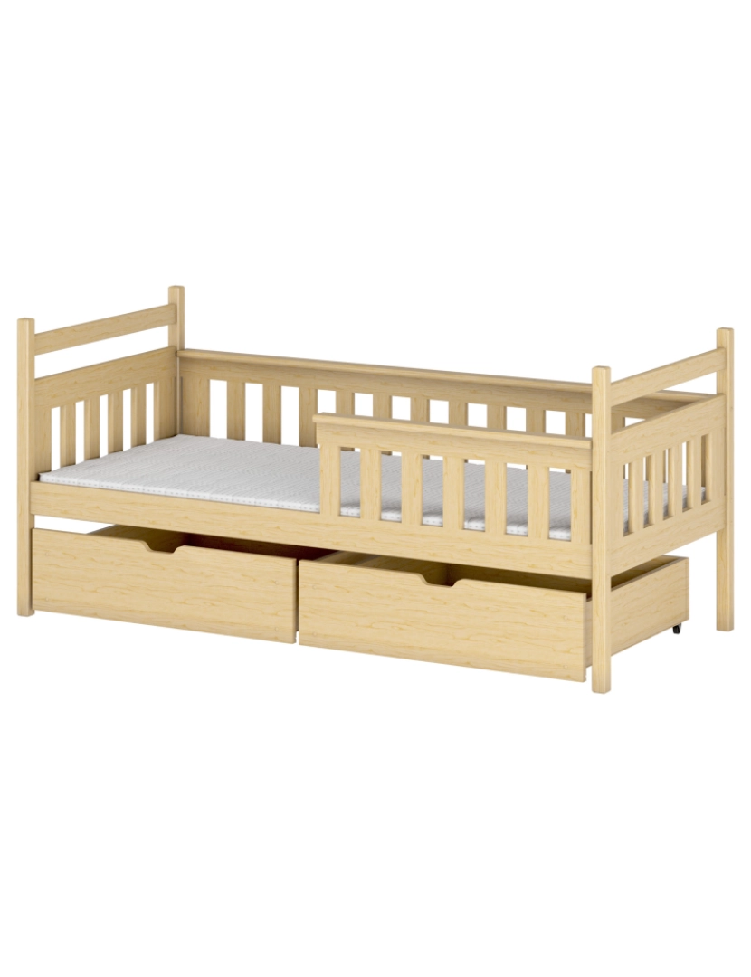 Furnlux - Cama infantil Emma 80x160 Pinho