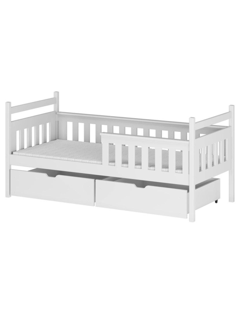 Furnlux - Cama infantil Emma 80x180 Branco