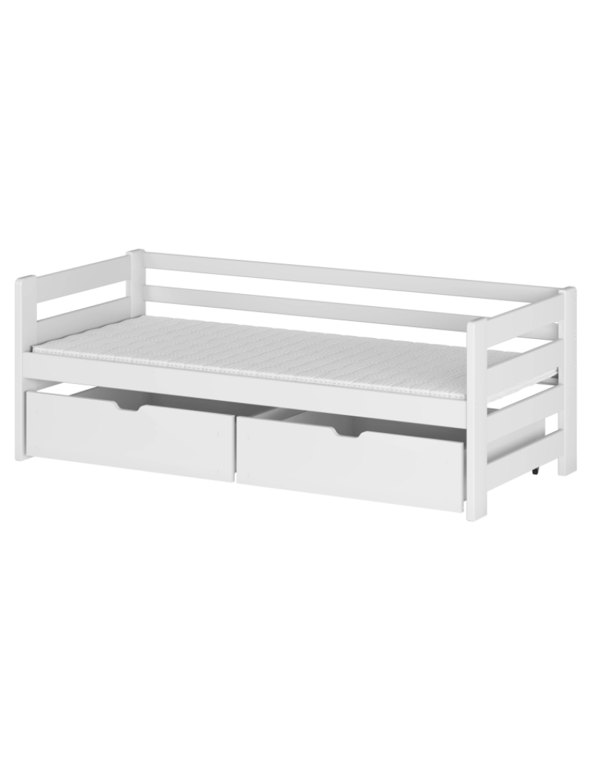 Furnlux - Cama infantil Ergo 80x160 Branco