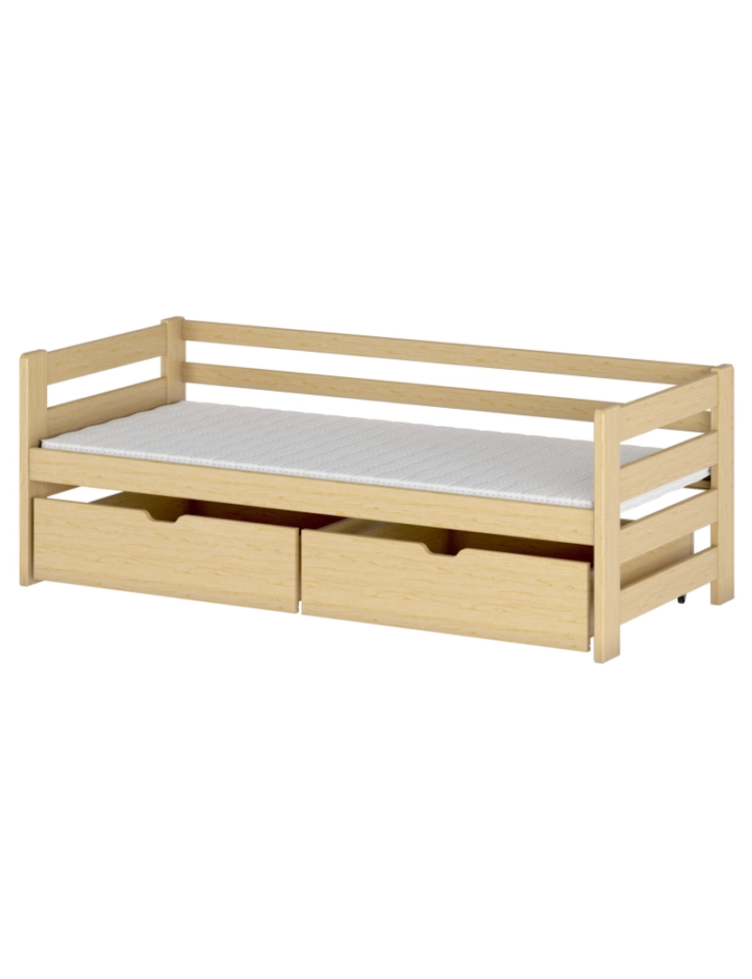 Furnlux - Cama infantil Ergo 80x160 Pinho