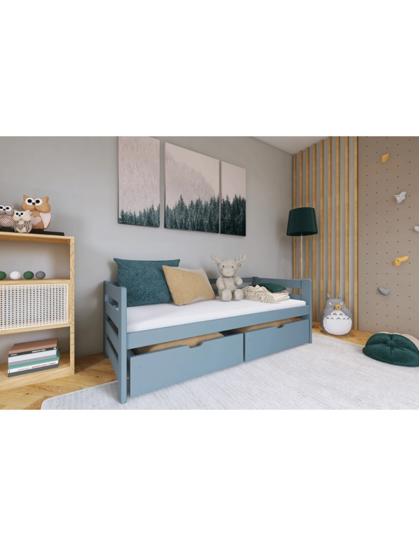 imagem de Cama infantil Ergo 80x180 Cinza2