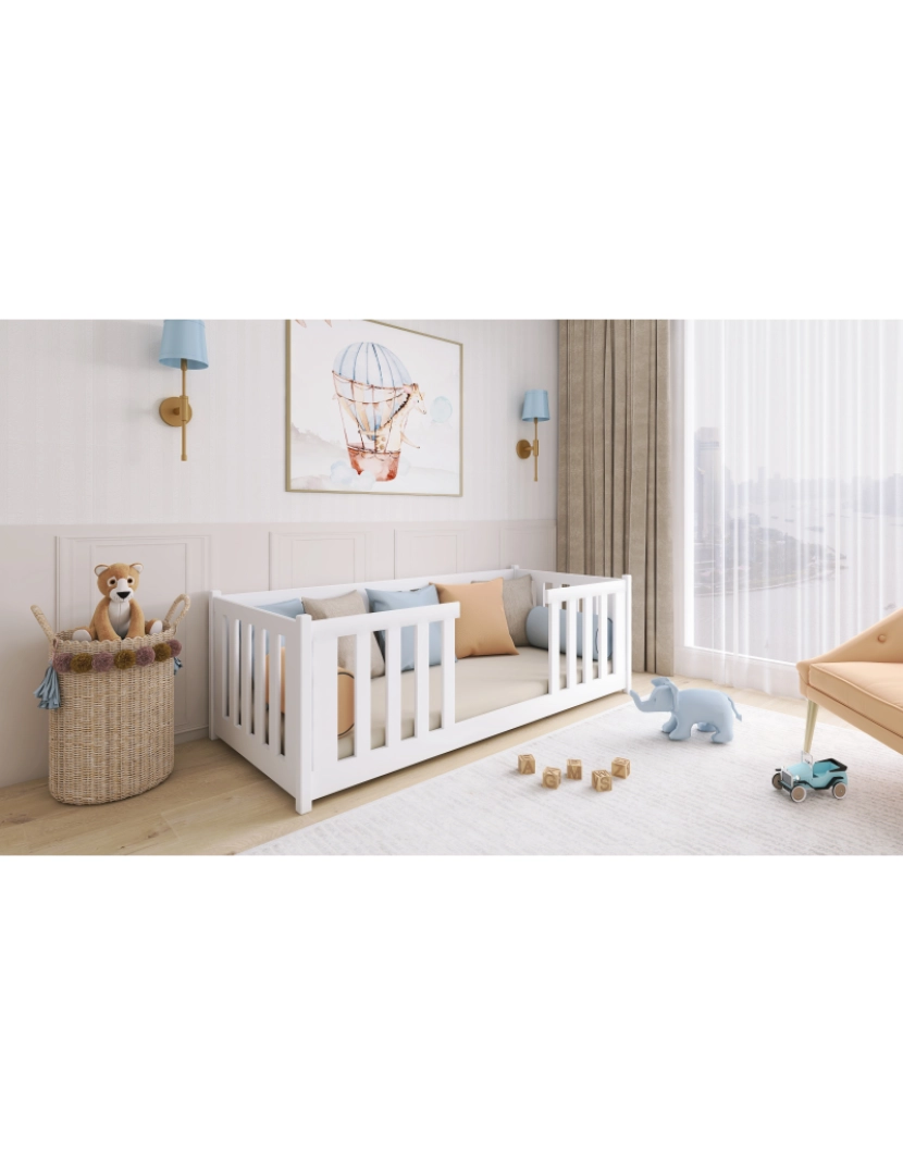 imagem de Cama infantil Feronew 80x200 Cinza2