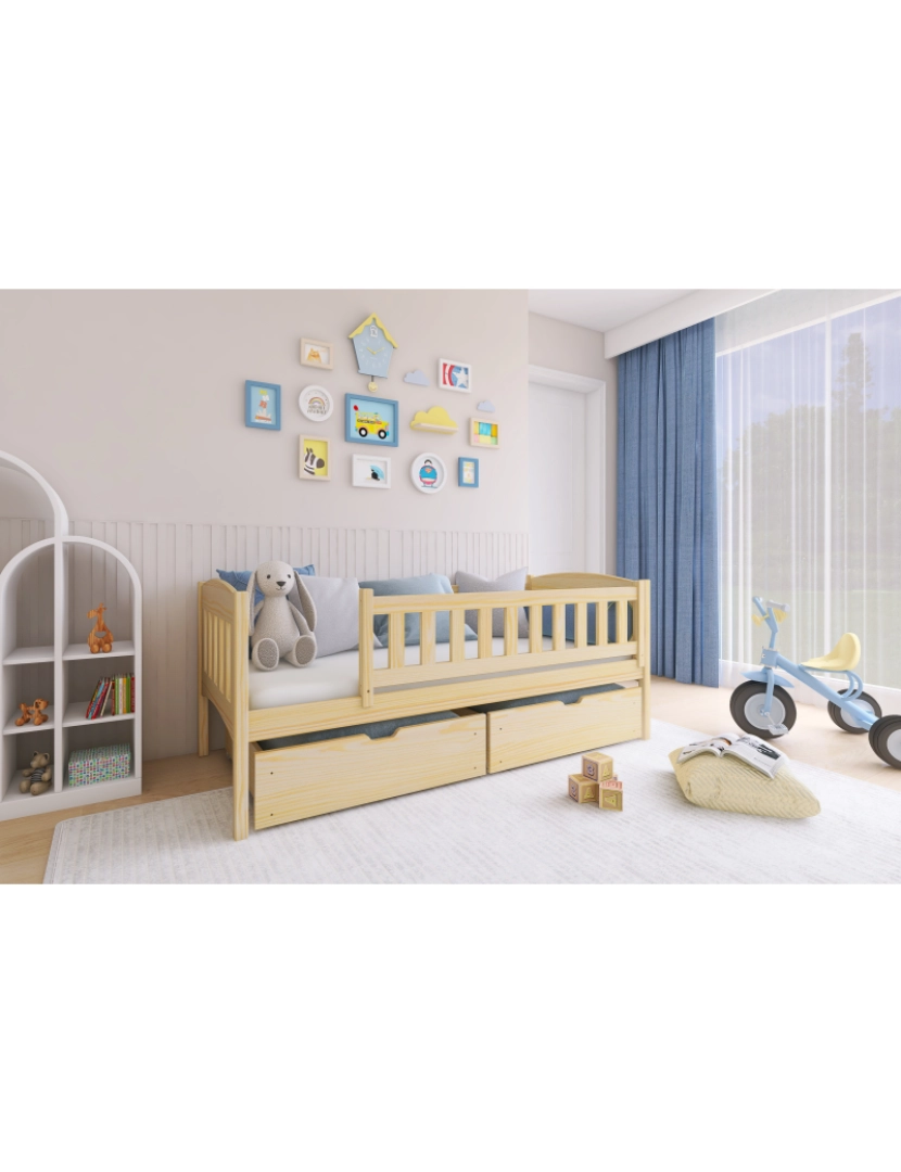 imagem de Cama infantil Gucio 80x160 Pinho2