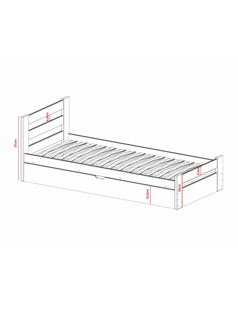 imagem de Cama infantil Nela 80x180 Cinza3