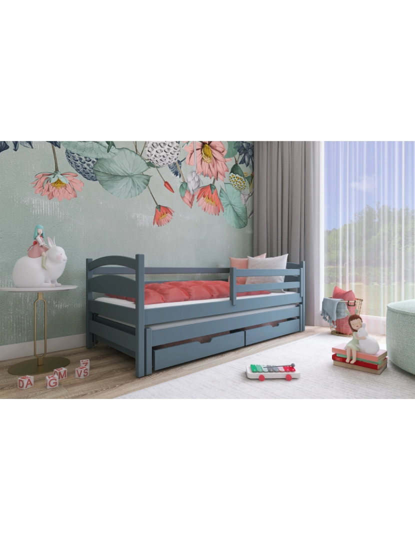 imagem de Cama infantil Tosia 80x160 Cinza2