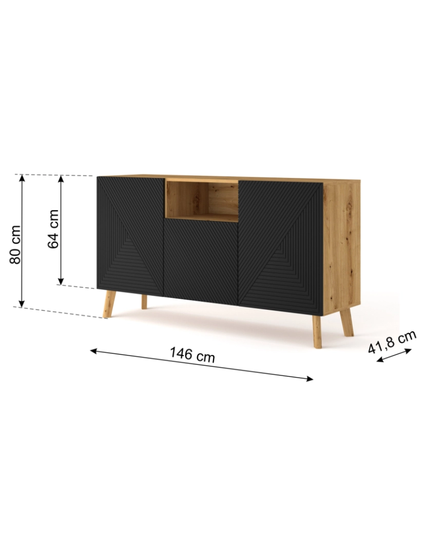 imagem de Aparador LUXI 146x42x805