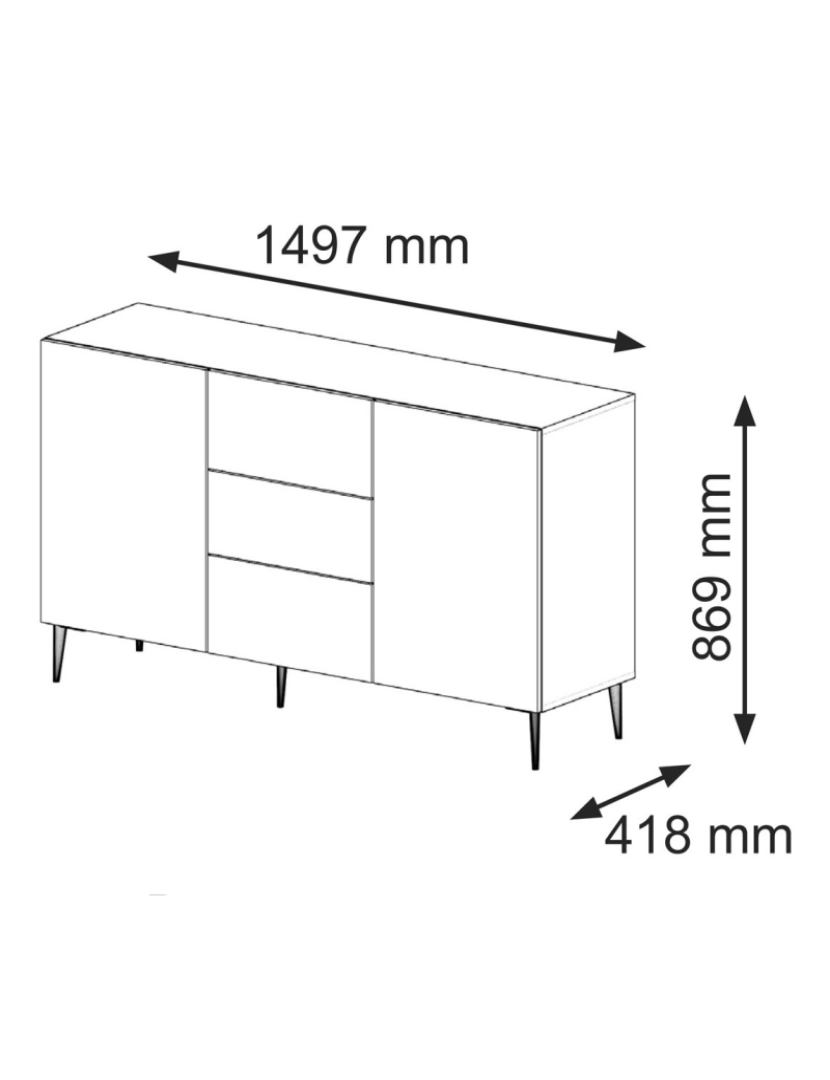 imagem de Aparador RavennaB 150x42x873