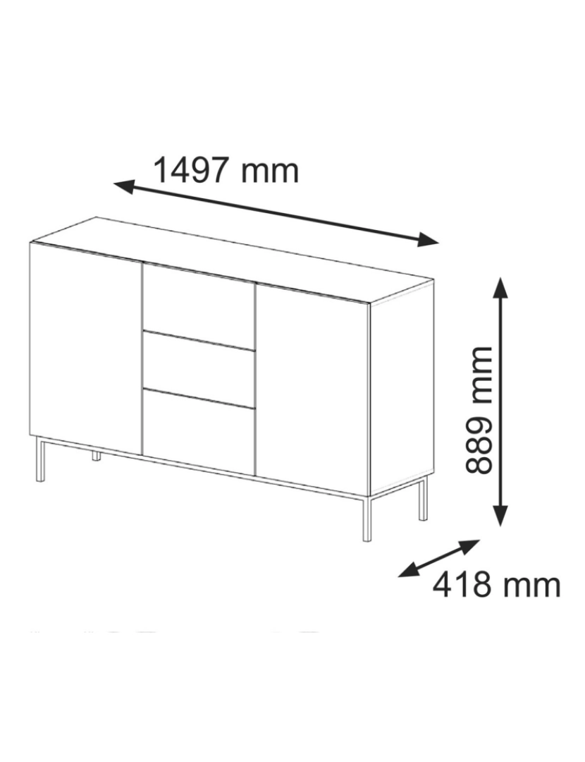 imagem de Aparador RavennaB 150x42x895