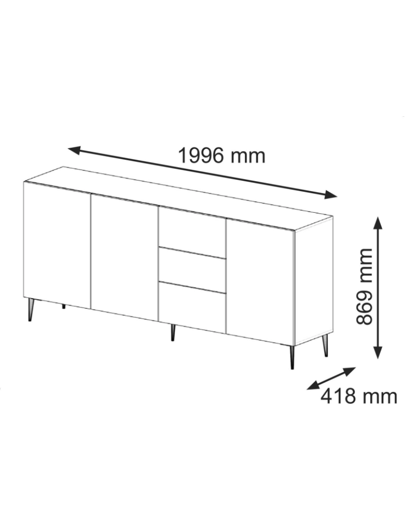 imagem de Aparador RavennaB 200x42x873