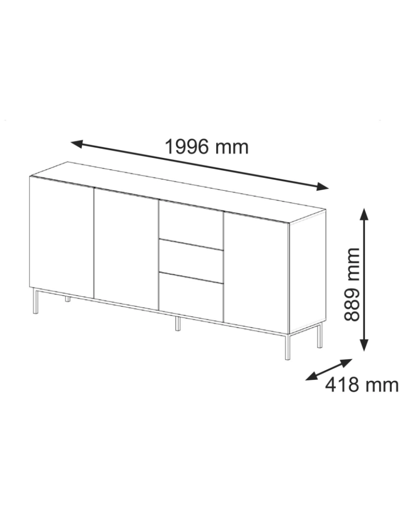 imagem de Aparador RavennaB 200x42x893