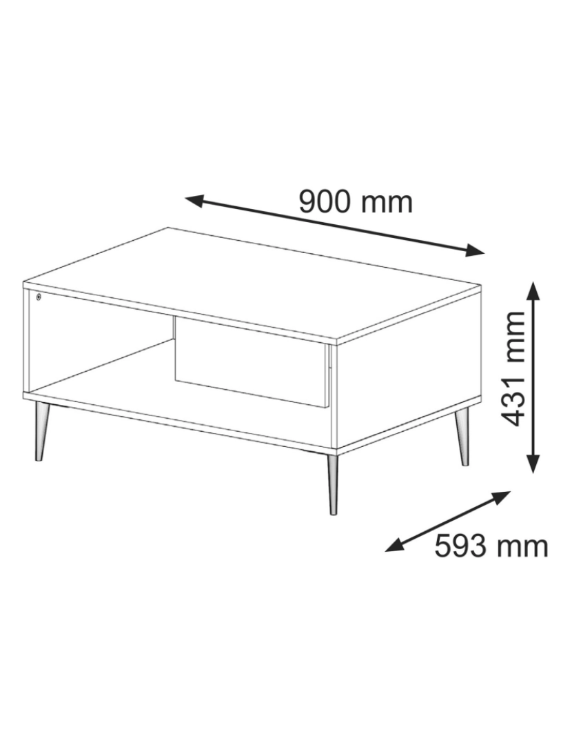 imagem de Mesa de centro RavennaB 90x60x432