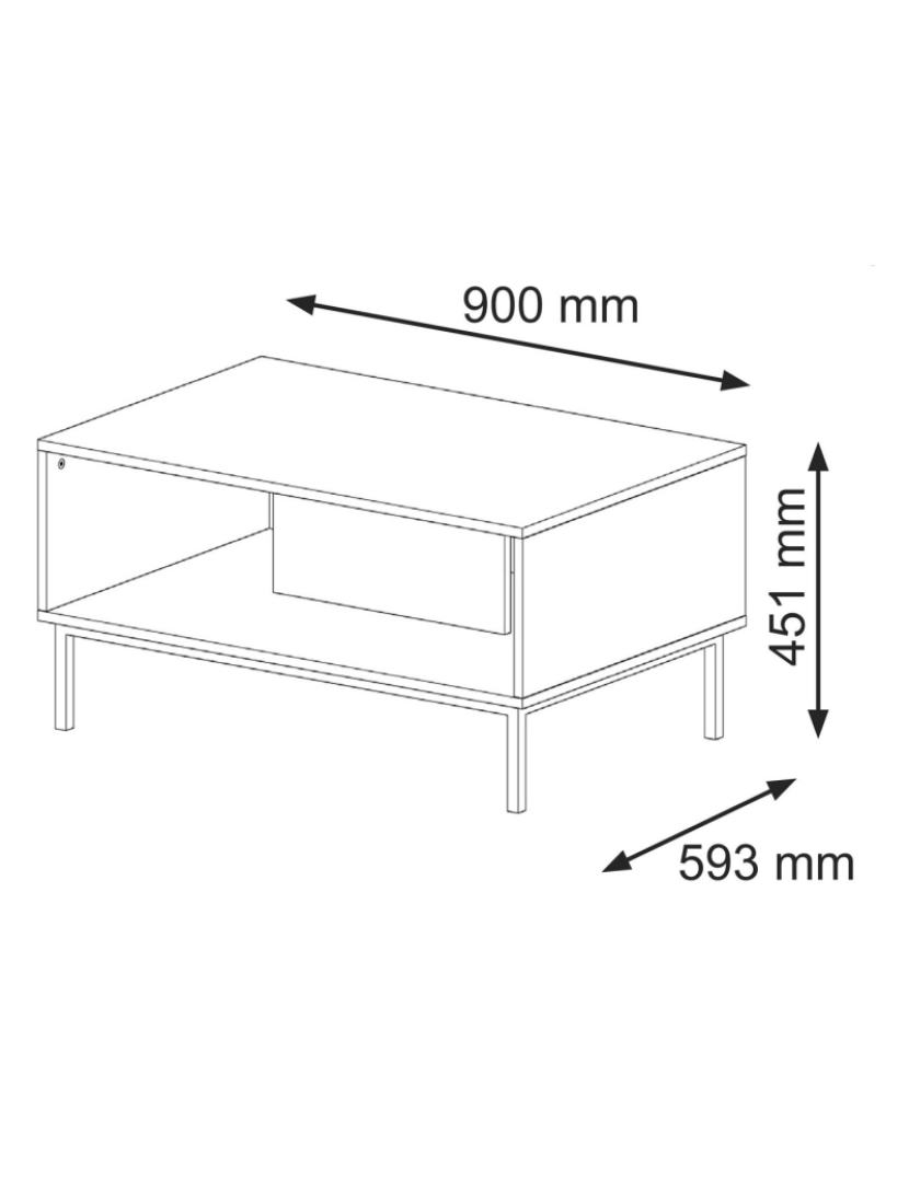 imagem de Mesa de centro RavennaB 90x60x453