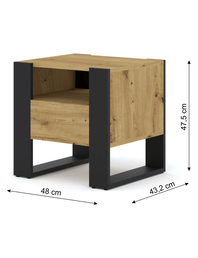 imagem de Mesa Cabeceira MONDI 48x40x474