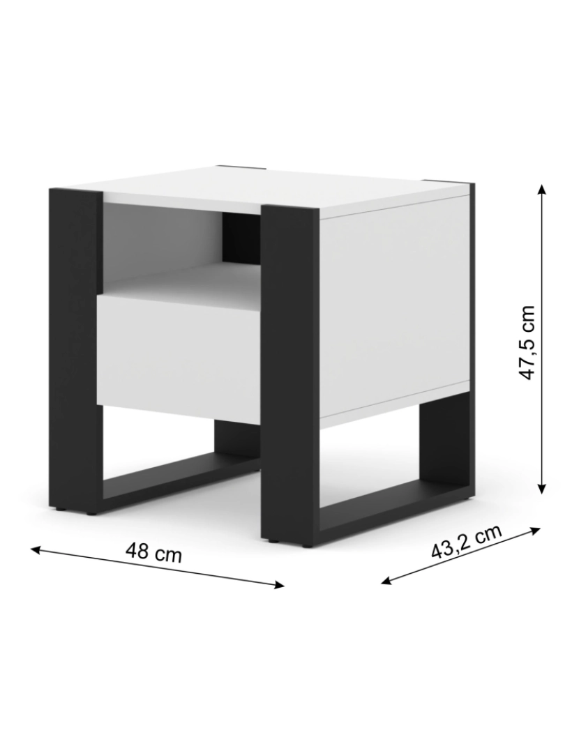 imagem de Mesa Cabeceira MONDI 48x40x473