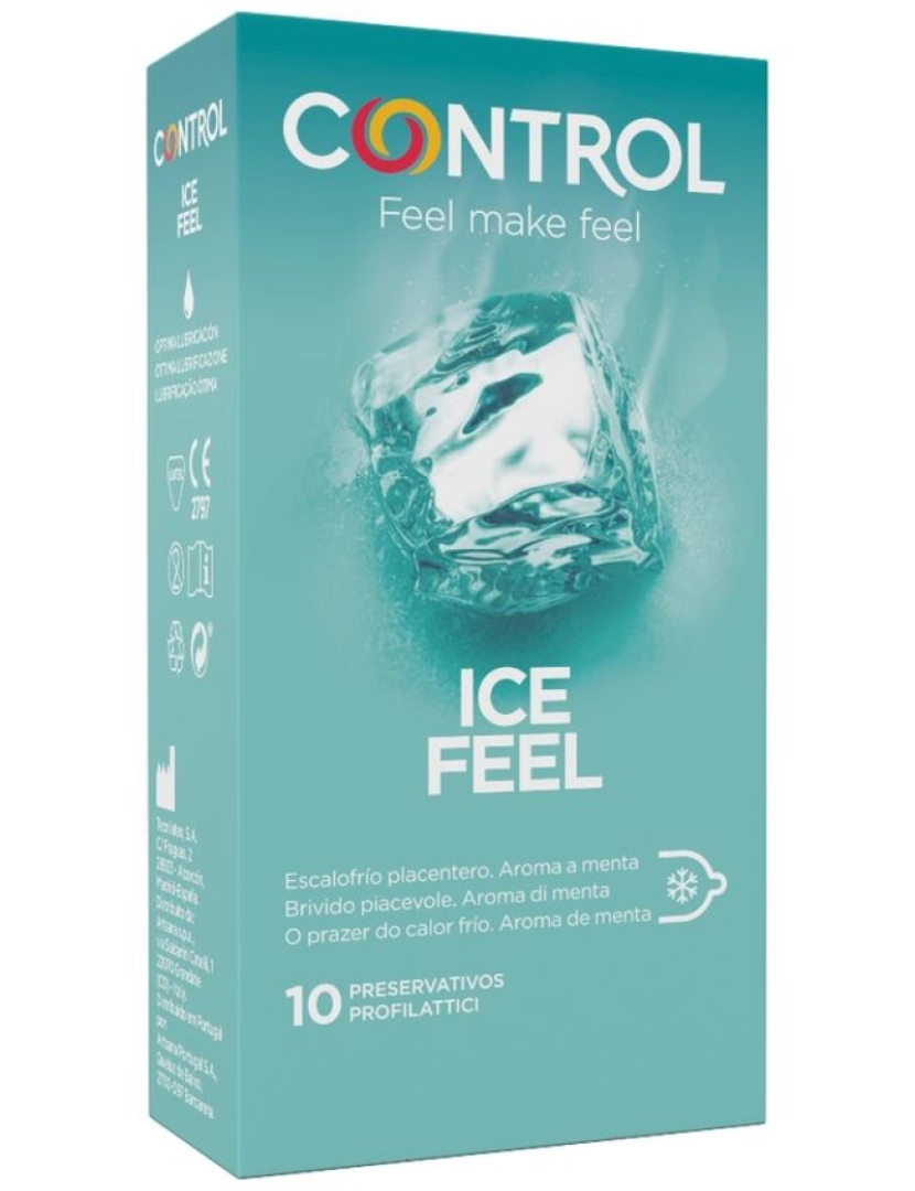 Control Condoms - Control Ice Feel Preservativos Efecto Frio 10 Unidades