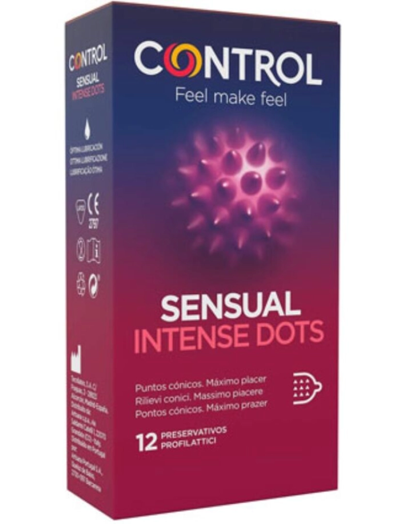 Control Condoms - Control Spike Preservativos Con Puntos Conicos 12 Unidades