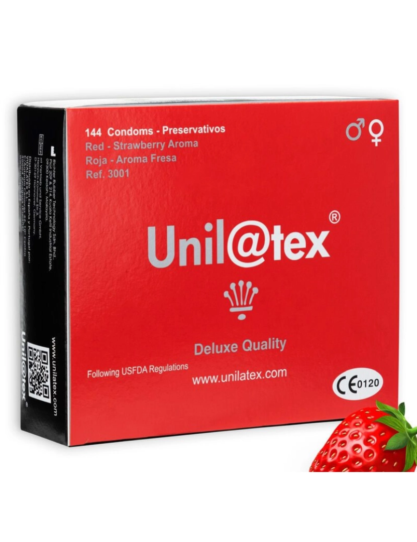 Unilatex - Conservantes De Morango / Vermelho Unilatex 144 Unidades