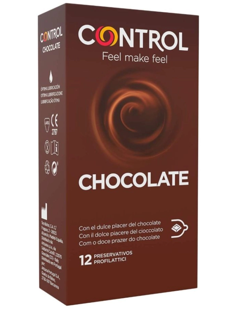 Control Condoms - Control Adapta Chocolate Condoms 12 Units