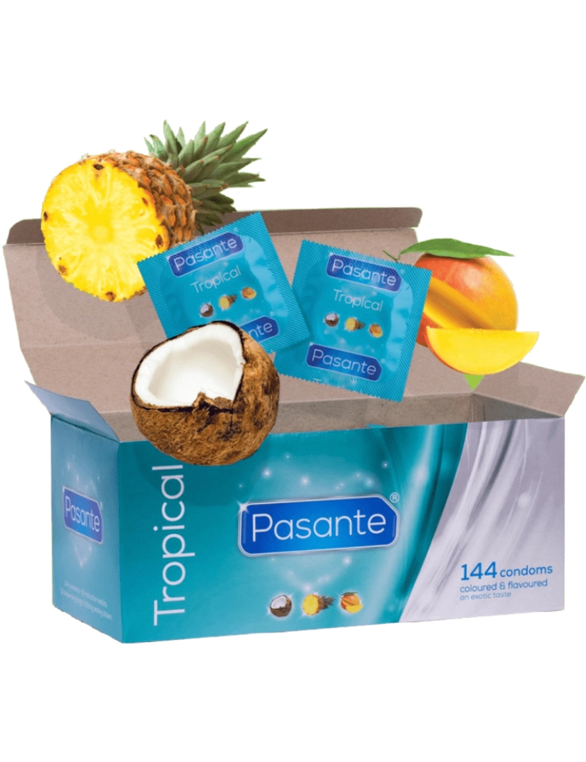 Pasante - Preservativos Através De Sabores Tropicais 144 Unidades