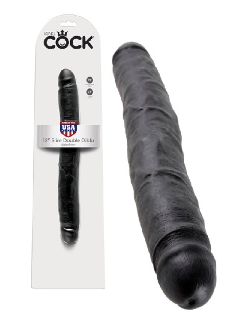 Dildo Duplo Realístico Slim Double Dildo King Cock 12