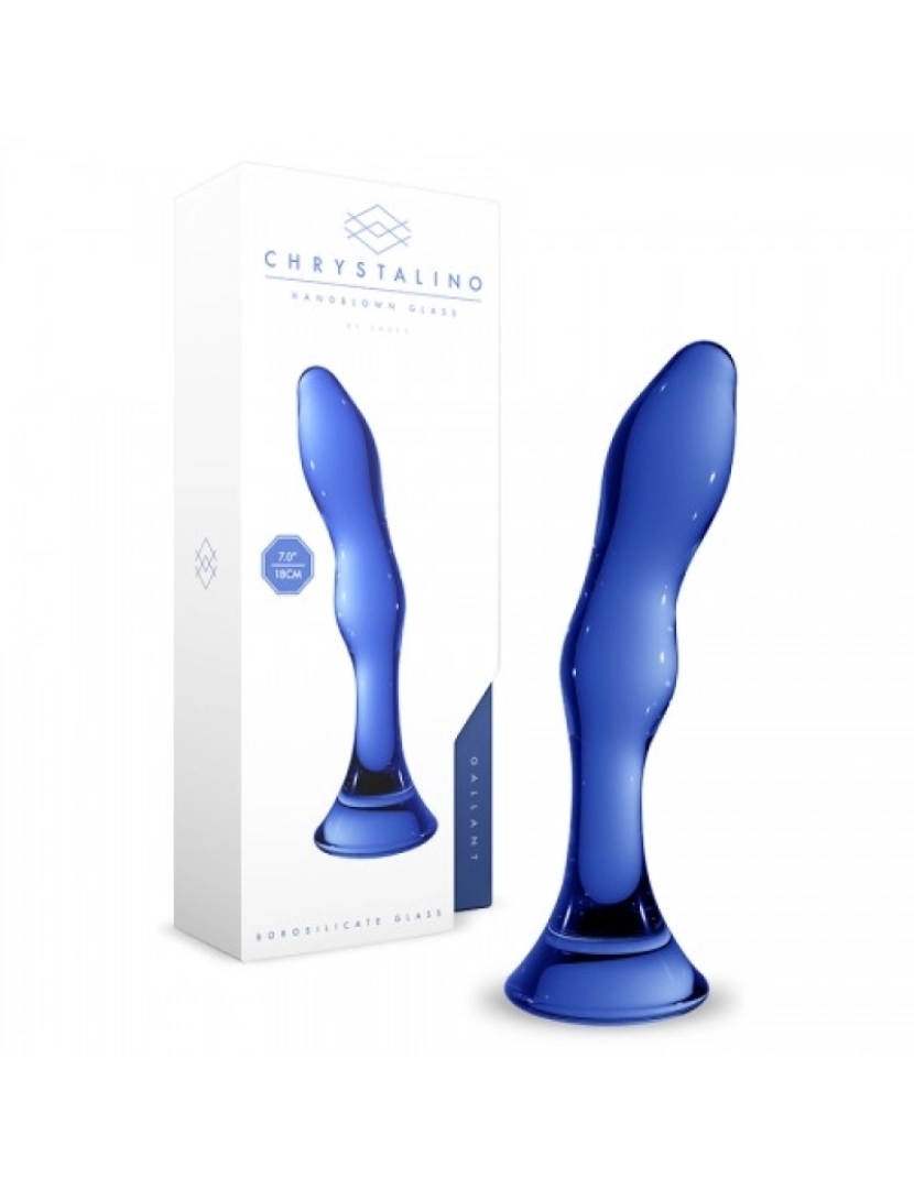 Crystalino - Dildo Vidro Gallant Chrystalino Azul