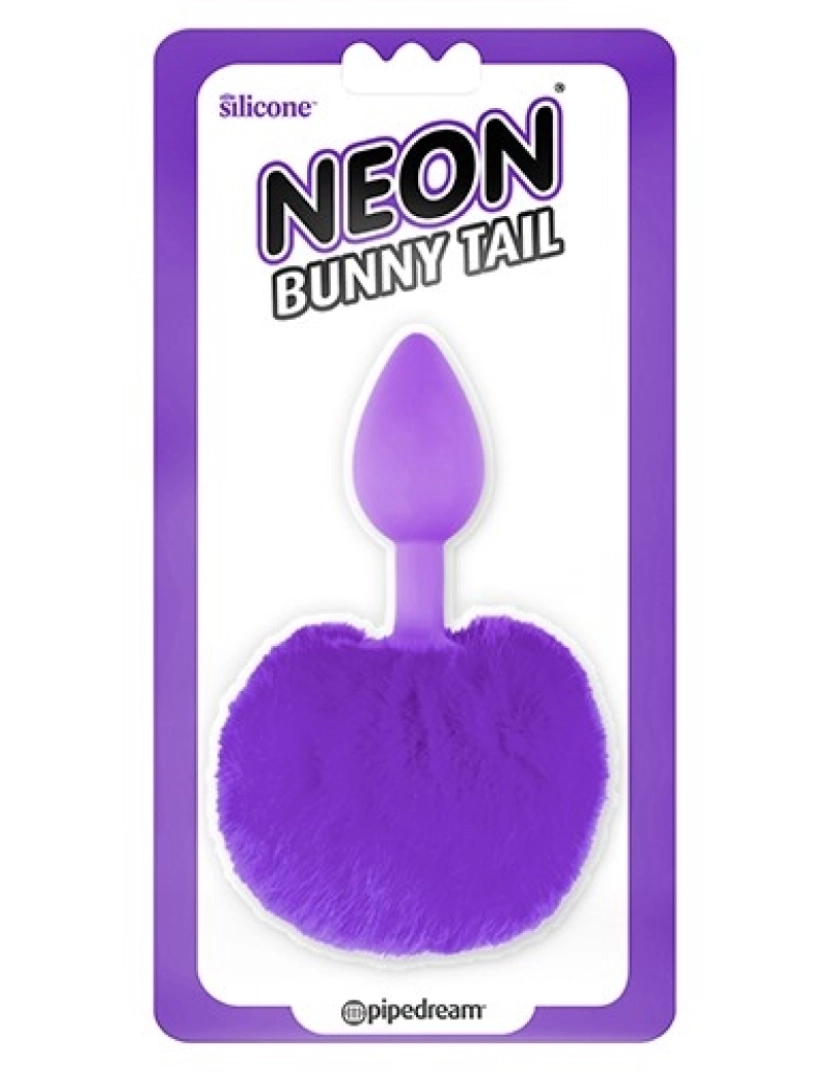 Plug Anal Pipedream Neon C/ Cauda de Coelho Roxo - Neon | ClubeFashion