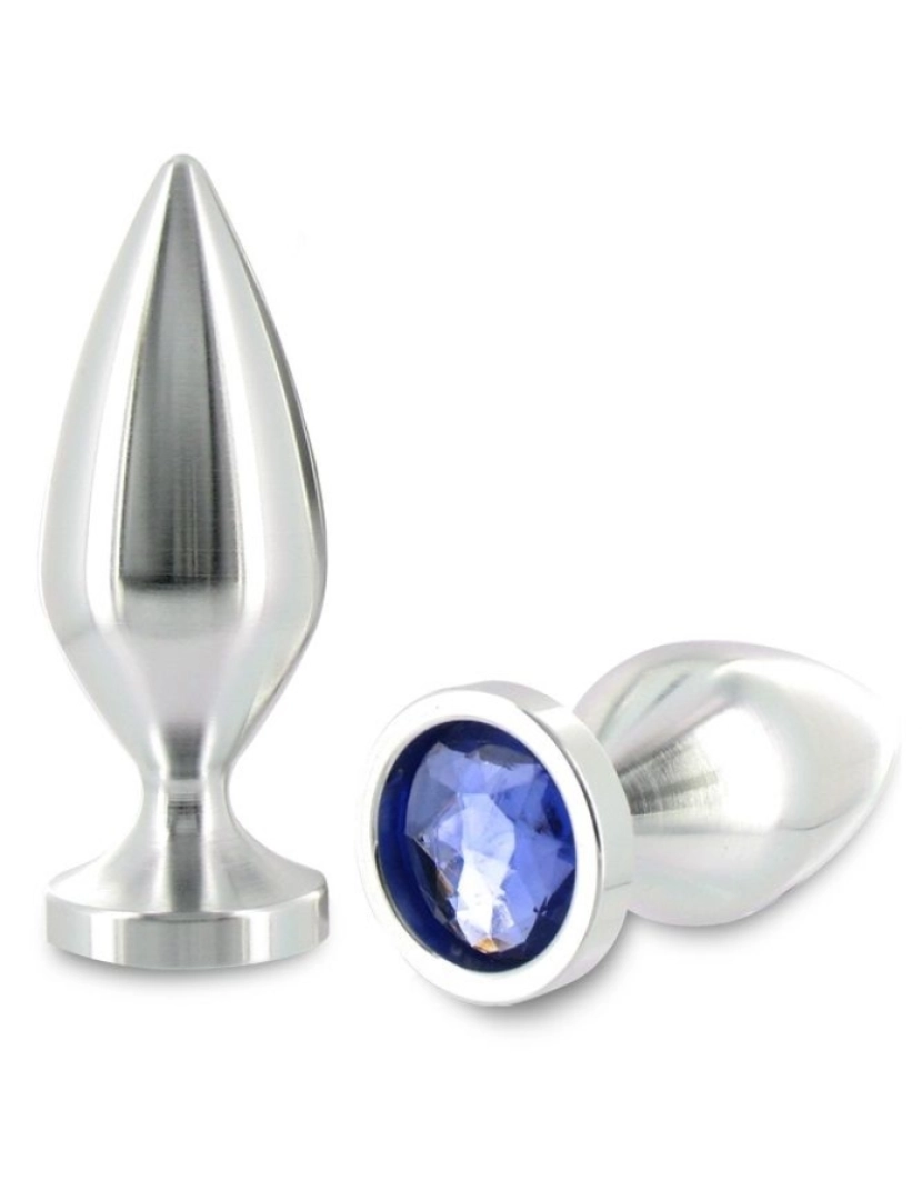 imagem de Plug Anal Metal Hard Plug Diamond Azul Cristal Pequeno1