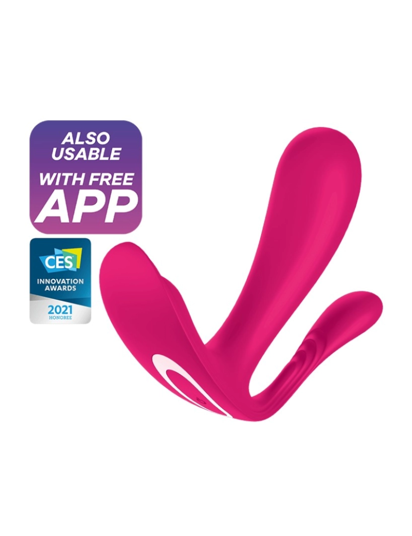 Satisfyer - Estimulador do Ponto-G & Anal Recarregável Satisfyer Top Secret C/ APP Rosa